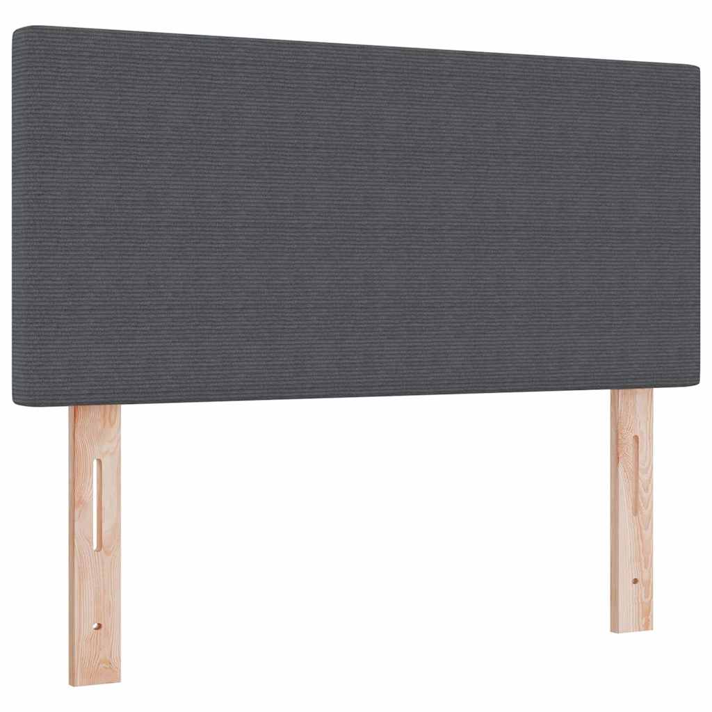 LED Headboard with LED Strip Lights Dark grey 80 cm Fabric